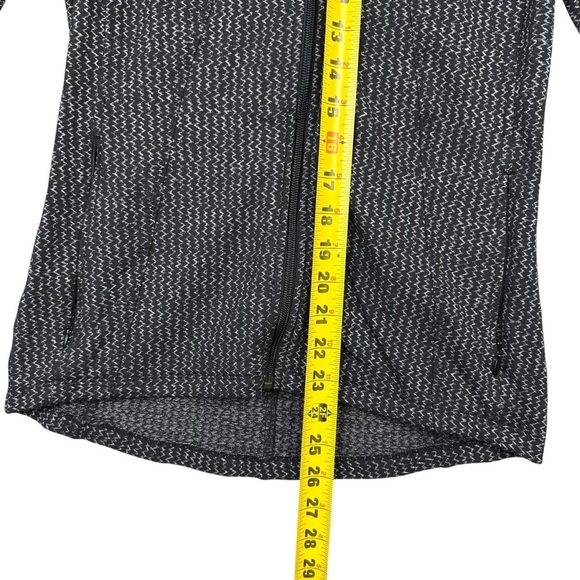 Athleta Heartbeat Hope Full Zip Jacket Herringbone Black Grey Size Small - Picture 5 of 13